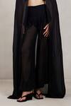 Buy Deme By Gabriella Black Chiffon Rochelle Malai Wide Leg Pant Buy_Deme By Gabriella_Black Chiffon Rochelle Malai Wide Leg Pant