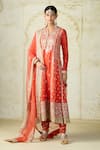 Buy Gopi Vaid Orange Tussar, Brocade, Organza Embroidery, Zari Anarkali Churidar And Dupatta Set at Aza Fashions Buy_Gopi Vaid_Orange Tussar, Brocade, Organza Embroidery, Zari Anarkali Churidar And Dupatta Set _at_Aza_Fashions