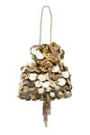 Buy_SG Collection By Sonia Gulrajani_Gold Sequins, Beads, Tassels Work Potli Bag _at_Aza_Fashions