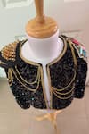 Ruchika Lath Label_Black Velvet Embroidery, Sequins, Studs, Chains K Pop Jacket _Online_at_Aza_Fashions
