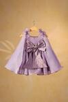 Shop_Casa Ninos_Purple Organza Pearls, Bows Crush Dress _at_Aza_Fashions
