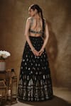 Shop_Renee label_Black Viscose Georgette, Organza Embroidery, Shayra Lehenga Set With Dupatta _at_Aza_Fashions