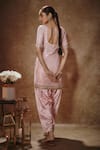 Shop_Renee label_Pink Viscose Georgette, Silk, Organza Embroidered Kurta And Gajji Salwar Set _at_Aza_Fashions