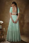 Shop_Renee label_Mint Viscose Georgette, Net Embroidery, Raha Lehenga Set With Dupatta _at_Aza_Fashions