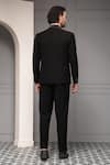 Shop_Soniya G_Black Suiting, Cotton Beads Noir Opulence Embellished Tuxedo Blazer Set _at_Aza_Fashions