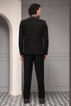 Shop_Soniya G_Black Suiting, Cotton, Satin Sovereign Noir Embellished Premium Tuxedo Set _at_Aza_Fashions
