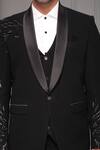Buy_Soniya G_Black Suiting, Cotton, Satin Sovereign Noir Embellished Premium Tuxedo Set 