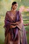 Buy_Naaz By Noor_Purple Chanderi, Tissue, Organza Embroidery, Jor Baagh Jamun Kurta Sharara Set 