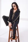 Shop_The Episode_Black Fleece, Cotton Studs Collared Iconic Sweatshirt And Pant Set _Online_at_Aza_Fashions