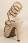 Buy_Sana K luxurious Footwear_Gold Beads, Stones Glitz Springs Letoes Pencil Heels _Online_at_Aza_Fashions