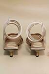 Sana K luxurious Footwear_Beige Spring Kitten Heels _at_Aza_Fashions