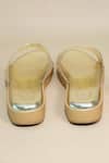 Sana K luxurious Footwear_Gold Mirrors Wedges _Online_at_Aza_Fashions