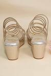 Sana K luxurious Footwear_Gold Glitter Baby Spring Wedges _Online_at_Aza_Fashions