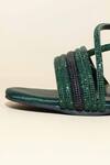 Sana K luxurious Footwear_Green Beads, Glitter Jhallar Pencil Heels _Online_at_Aza_Fashions