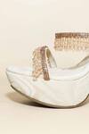 Buy_Sana K luxurious Footwear_Beige Beads, Stones, Crystals, Fringe Glitz Spring Letoes Pencil Heels _Online_at_Aza_Fashions