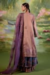 Shop_Naaz By Noor_Purple Chanderi, Tissue, Organza Embroidery, Jor Baagh Jamun Kurta Sharara Set _at_Aza_Fashions