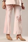 Buy_GOLDN_Pink Modal, Silk Embroidery Hand Blazer And Trouser Set _Online_at_Aza_Fashions