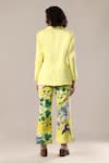 Shop_GOLDN_Yellow Silk, Modal Floral Print Trouser Set _at_Aza_Fashions