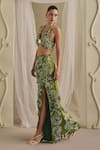 Buy_Payal & Zinal_Ivory Silk Beads, Crystals, Metallic Hand-embroidered Gaji Bodysuit And Skirt Set _Online_at_Aza_Fashions