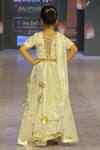 Shop_Yuvraani Jaipur_Ivory Silk, Cotton, Net, Taffeta Lehenga Set _at_Aza_Fashions