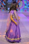 Buy_Yuvraani Jaipur_Purple Net, Silk, Cotton, Taffeta Zari, Sequins Embroidered Lehenga Set 