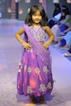 Yuvraani Jaipur_Purple Cotton, Net Embroidery Violet Hand Lehenga Set _Online