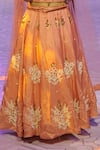 Shop_Yuvraani Jaipur_Pink Cotton, Net Embroidery Hand Lehenga Set _Online_at_Aza_Fashions