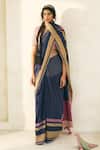 Buy_Swatti Kapoor_Pink Handloom Cotton Beads, Tassels, Mirrors Lila Handwoven Saree With Blouse _Online_at_Aza_Fashions