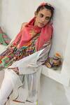 Swatti Kapoor_Multi Color Embroidery, Tassels, Pom-poms Alex Handwoven Scarf _Online_at_Aza_Fashions