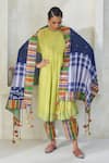 Buy_Swatti Kapoor_Multi Color Ross Checkered Stole _at_Aza_Fashions