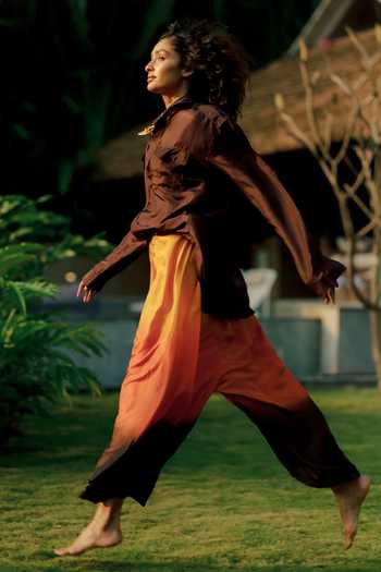 Buy_Ituvana_Multi Color Silk Collared Arka Sunset Ombre Shirt And Pant Set _Online_at_Aza_Fashions
