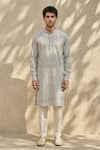 Bubber Couture_White Cotton Zeta Printed Kurta Set _at_Aza_Fashions