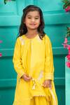 Shop_Shruti Jalan_Yellow Chanderi Zari Bird Embroidered Mal Kurta Set _at_Aza_Fashions