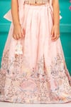 Buy_Shruti Jalan_Pink Organza Crystals, Embroidery Cape And Lehenga Set _Online_at_Aza_Fashions