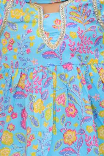 Shop_JILMIL DREAMWEAR_Pink Cotton Zari Anarkali Set With Sharara And Dupatta _Online_at_Aza_Fashions