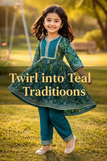 Shop_JILMIL DREAMWEAR_Blue Cotton Zari Floral Print Anarkali And Pant Set _Online_at_Aza_Fashions