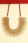 Buy_Mero Jewellery_Gold Plated Handcrafted 92.5 Silver Necklace  _at_Aza_Fashions