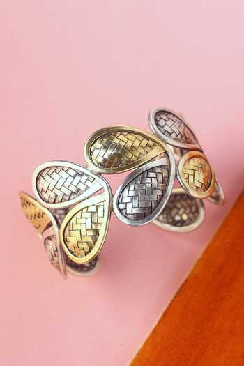 Buy_Mero Jewellery_Gold Plated Handmade Silver Bangle _at_Aza_Fashions