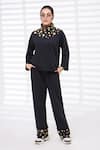 Buy_The Episode_Black Fleece, Cotton Studs, Mirrors The Ross Embellished Sweatshirt And Pant Set _at_Aza_Fashions
