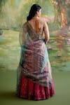 Shop_Naaz By Noor_Beige Chanderi, Organza Embroidery, Sequins Jor Baagh Rani Pink Lehenga Set _at_Aza_Fashions