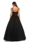 Shop_Mac Duggal_Black Polyester Crystals, Beads Sweetheart Neck Placement Embellished Gown _at_Aza_Fashions