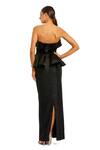 Shop_Mac Duggal_Black Polyester Sequins Bandeau Neck Embellished Dress _at_Aza_Fashions