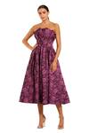 Buy_Mac Duggal_Purple Polyester Sweetheart Neck Strapless Floral Pattern Dress _at_Aza_Fashions