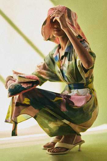 Shop_OFRIDA_Multi Color Rayon, Cotton Collared Sunrise Brunch Printed Dress _Online_at_Aza_Fashions