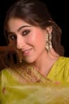 Buy_Joules by Radhika_White Pearls, Cut Work Polki Embellished Dangler Earrings _at_Aza_Fashions