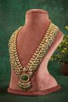 Buy_Kaari_Green Pearls, Stones Misha Pendant Necklace _Online_at_Aza_Fashions