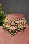 Shop_Kaari_Green Devina Vellore Polki Choker _at_Aza_Fashions