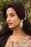 Buy_Kaari_White Pearls, Stones, Mirrors Diksha Long Polki Earrings _at_Aza_Fashions