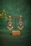 Buy_Kaari_Gold Plated Pearls, Stones Bhavya Polki Earrings _Online_at_Aza_Fashions
