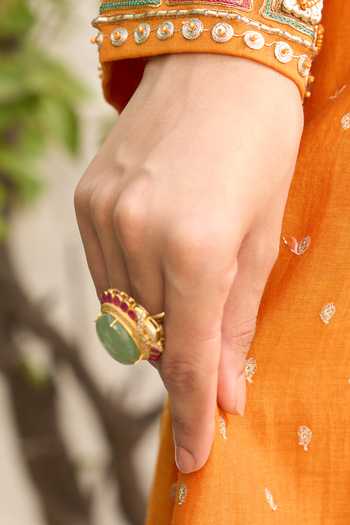 Buy_Kaari_Pink Stones Vani Ring _Online_at_Aza_Fashions